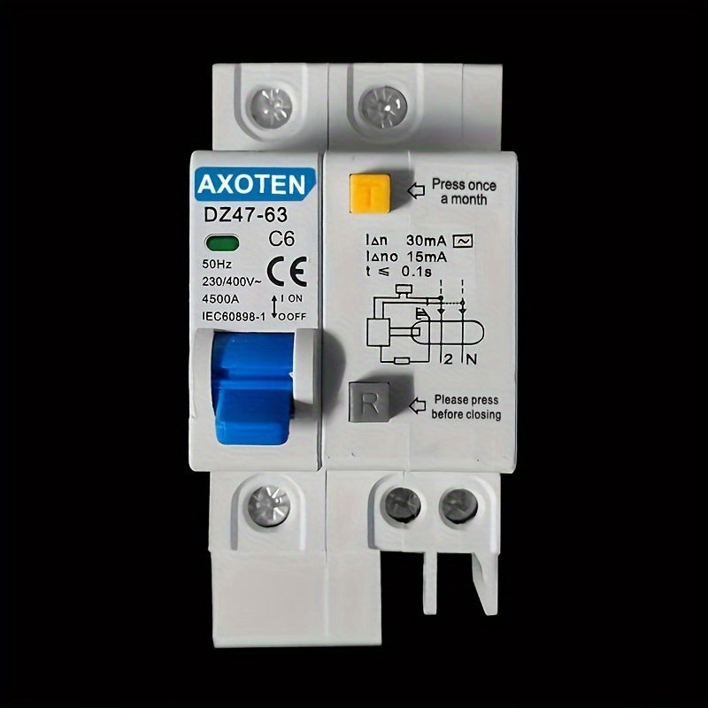 DZ47LE-63/1P Small Leakage Circuit Breaker for household protection against leaks.