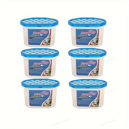 6-Pack of Odorless Moisture Absorbers for Wall Cabinets - Efficient 500ml Absorption Box for Removing Moisture and Odors.