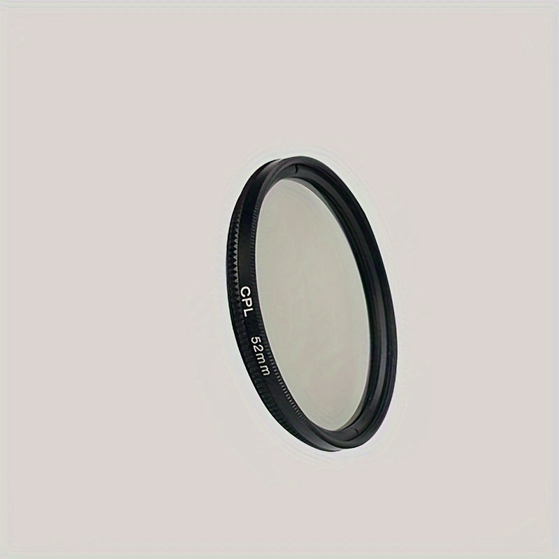 Universal CPL Polarizing Filter for smartphones and DSLR cameras reduces glare and reflections, compatible with various devices.