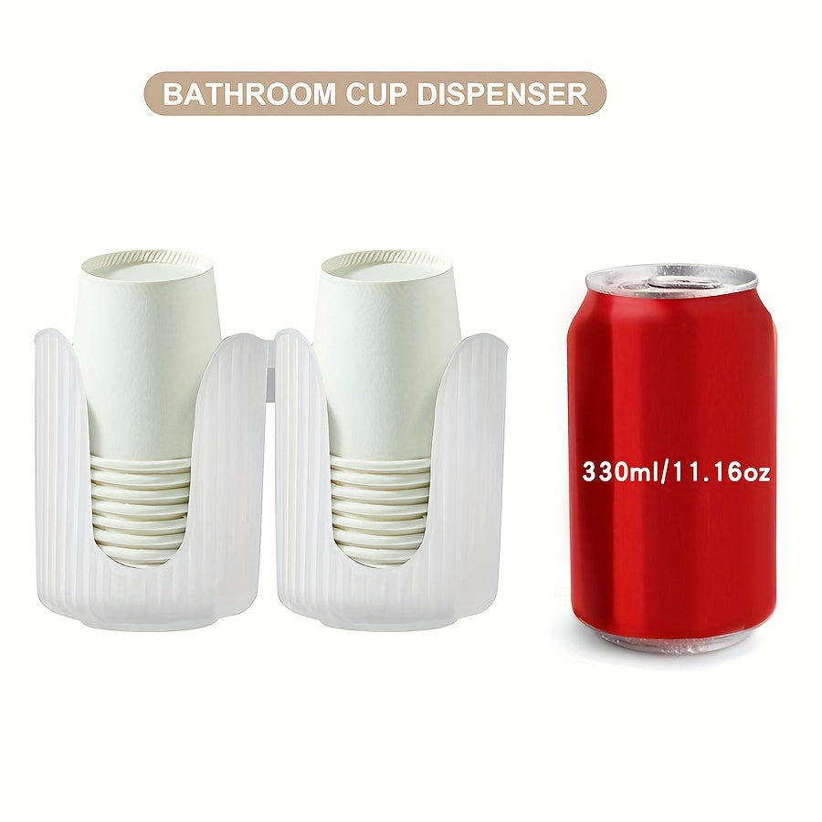 Versatile Cup Organizer: This Disposable and Multifunctional Paper Cup Holder doubles as a Desktop Storage Rack, ideal for Bathroom, Kitchen, or Living Room. Keep your cups, toothbrush, toothpaste, and other essentials neatly organized in this compact