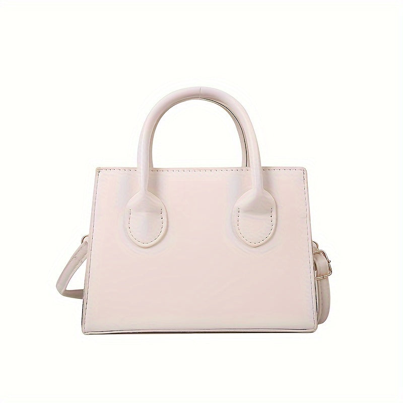 Mini square handbag for women, versatile for casual and formal occasions, with zipper closure and adjustable shoulder strap.