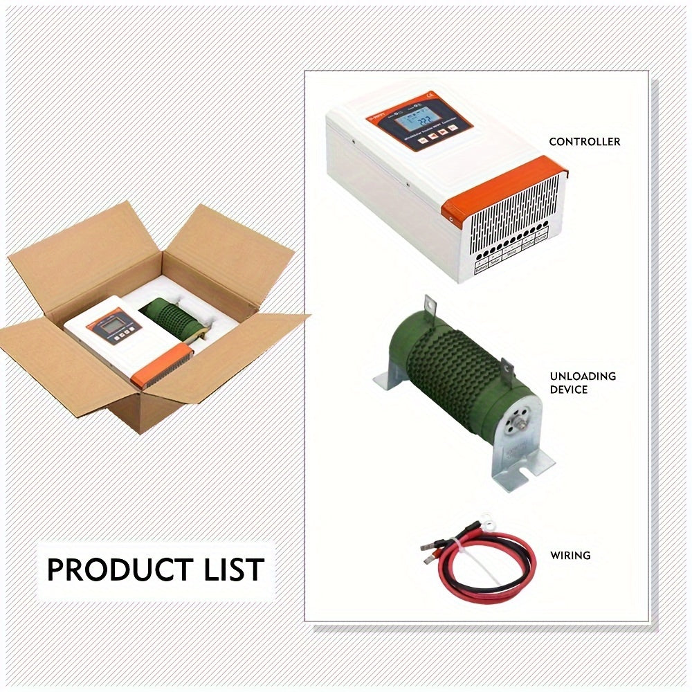 Smaraad Renewable 6000W Dual MPPT Wind Solar Hybrid Charge Controller for Home Power System, Compatible with Various Voltage Systems, High Efficiency & Low Voltage Operation