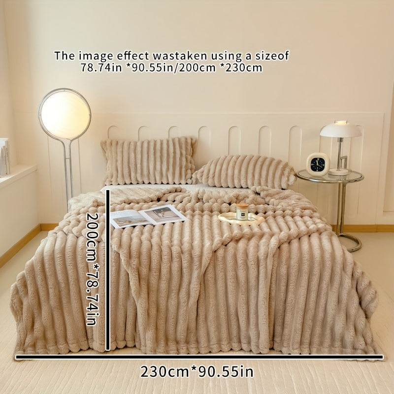 Luxurious Double-sided Blanket with Warmth and Comfort - Perfect for Napping, Office, Camping, and Sofa - Easy to Clean in the Washing Machine - Pillowcase and Pillow Not Provided