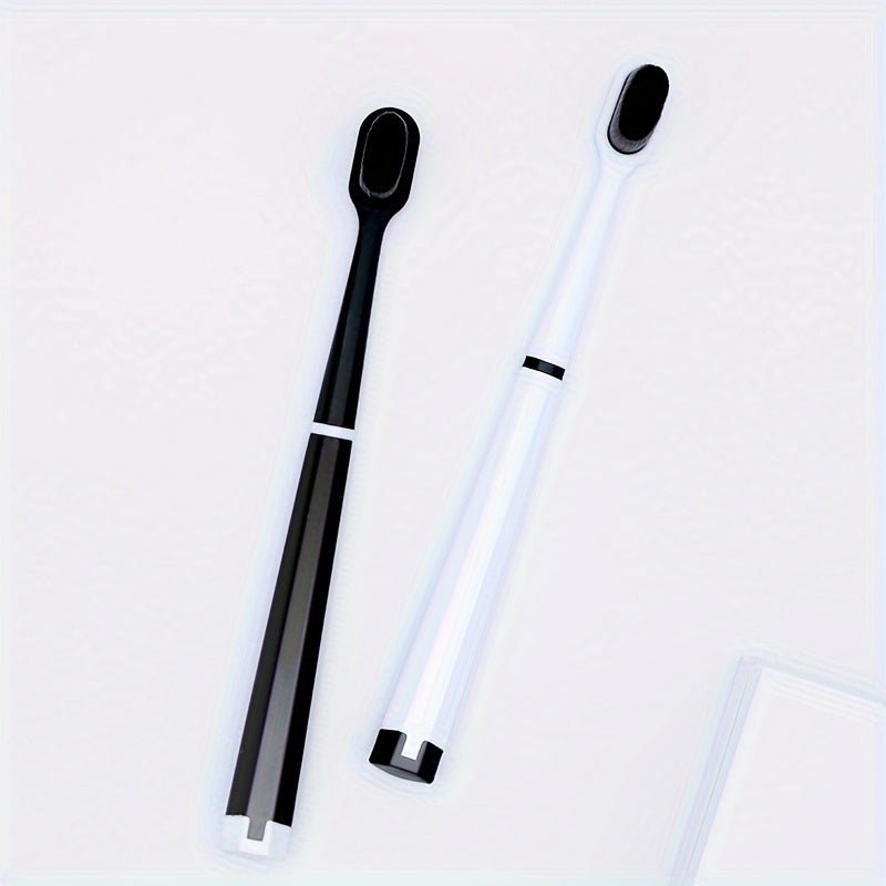 Soft-bristled bamboo toothbrushes, individually packaged for gentle oral care on sensitive gums.