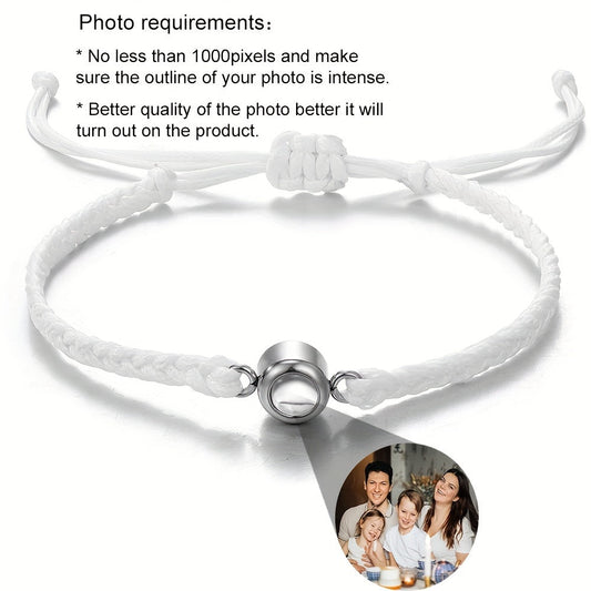 Personalize a projection bracelet with customized images for both women and men. The stainless steel bracelet features unique images that you can choose yourself. This bracelet makes the perfect jewelry gift for Mother's Day or Easter.