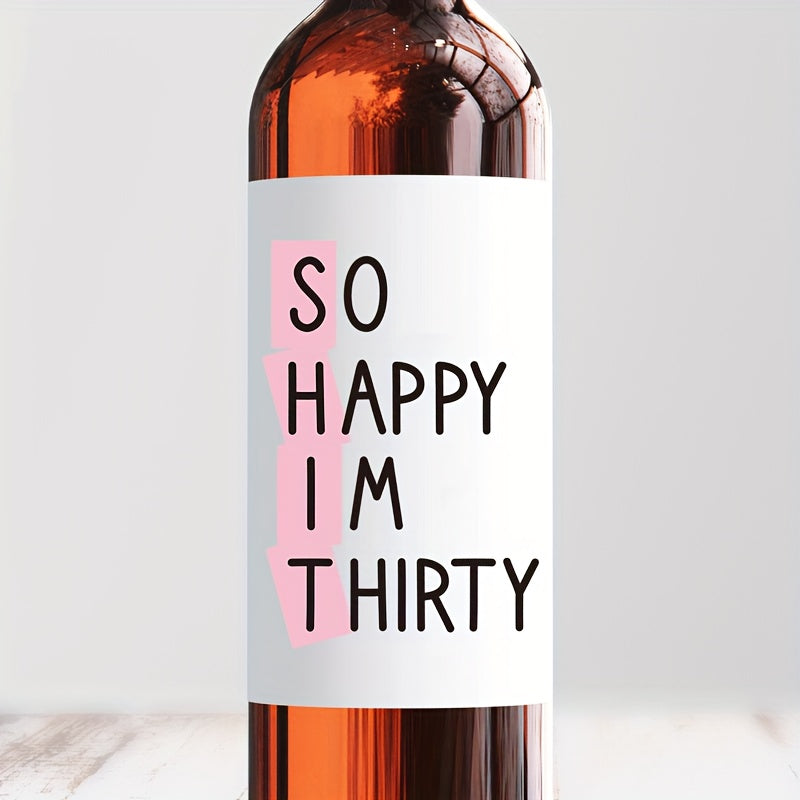 30th Birthday Wine Labels - Set of 2 - Ideal for Celebrating