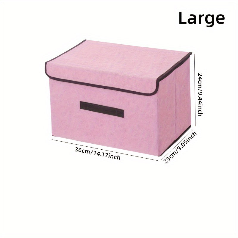 Durable, waterproof foldable storage box for dormitory, clothing, and children's items.