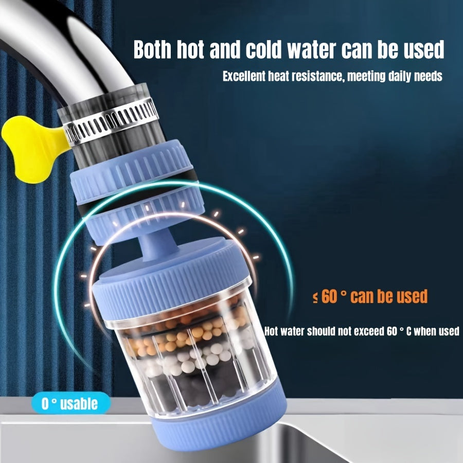 6-Layer Water Purifier Kitchen Faucet Filter with 360° Rotatable Design for Smooth Flow and No Splashing