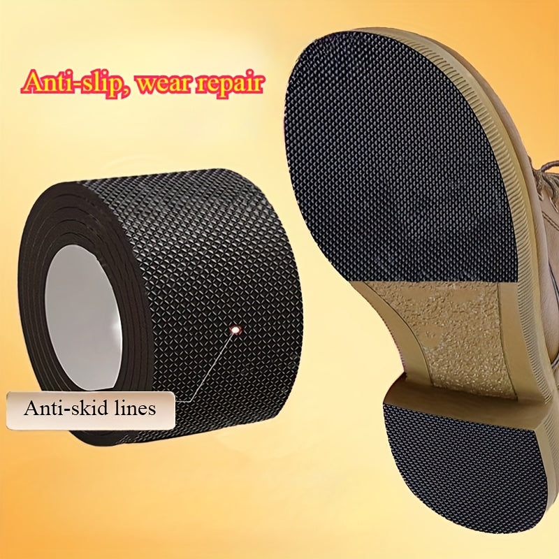 1 Roll of Self-Adhesive Shoe Sole Repair Tape: Durable EVA material, anti-slip, noise-reducing, ideal for high heels and sports shoes, odorless.