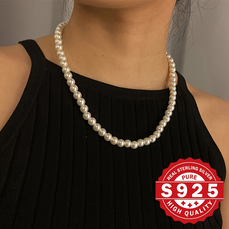 Ajoyib Shell Pearl Marjon 925 Sterling Silver bilan tayyorlangan - Onalar kuni, Sevgi kuni, To'ylar va Maxsus Tadbirlar uchun Ideal Sovg'a, Gippoallergen va Ayollar uchun Ko'p Maqsadli Dizayn