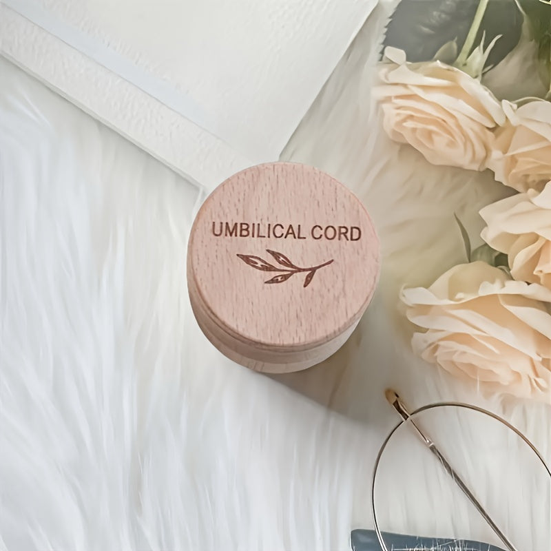 Crafted from high-quality wood, this elegant keepsake box is perfect for storing umbilical cords. It makes an ideal keepsake or birthday gift for individuals aged 14 and above. The box is beautifully engraved and serves as a special memory container.