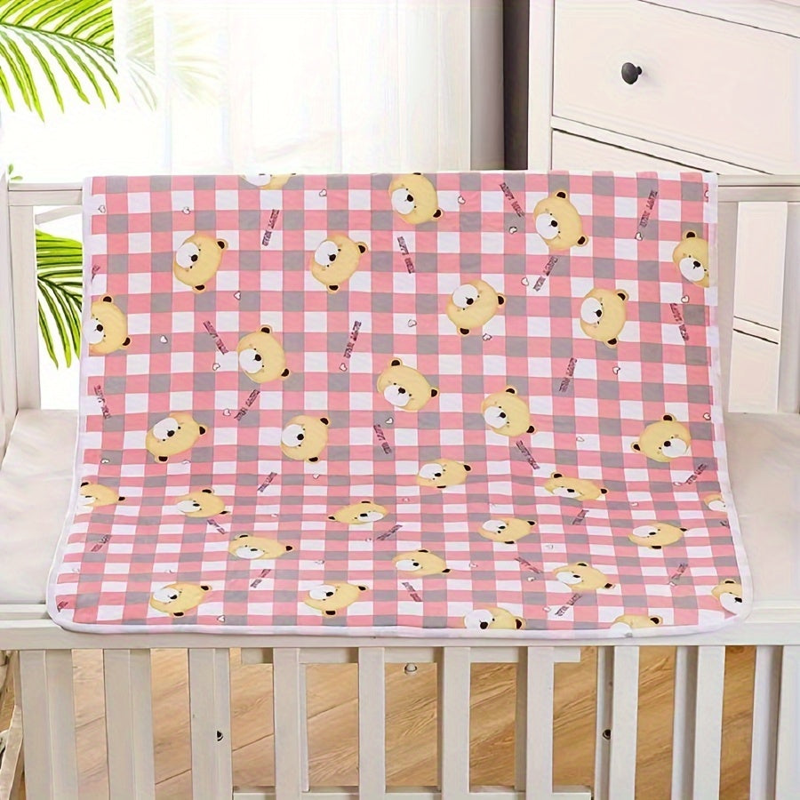 Baby Waterproof Diaper Changing Mat - 90cm x 70cm - Soft, Reusable, Washable - Urine Absorbent - Nappy Changing Pad - Boys