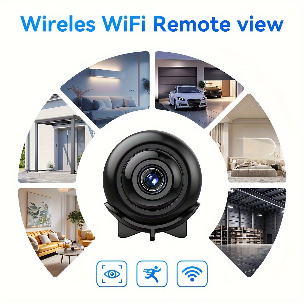 Compact USB-powered Mini Camera ≤36V with Real-Time Monitoring, Infrared Night Vision, Motion Detection for Smart Home Security indoors - ideal for Puppy Nanny Cam, Easy to Install.