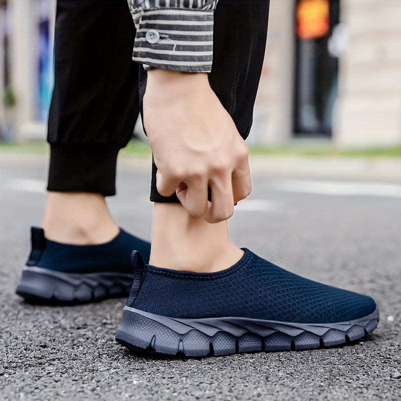 Breathable, lightweight slip-on running shoes for all-season outdoor activities and daily wear. Features MD sole for ultimate comfort and support.