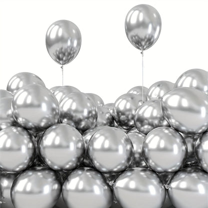 50 metallic balloons for various occasion decorations.