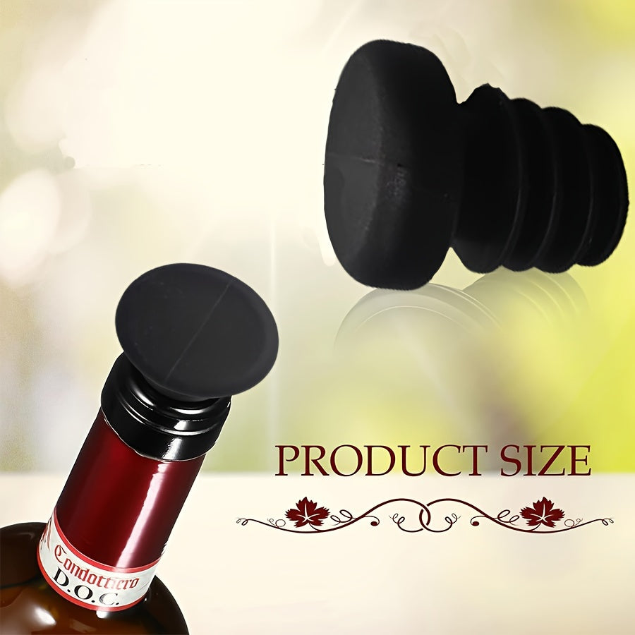 Set of 5 silicone wine stoppers for all occasions, providing a leak-proof seal for wine and oil bottles, extending their shelf life. Ideal for Christmas, Halloween, Easter, Hanukkah, and Thanksgiving celebrations.