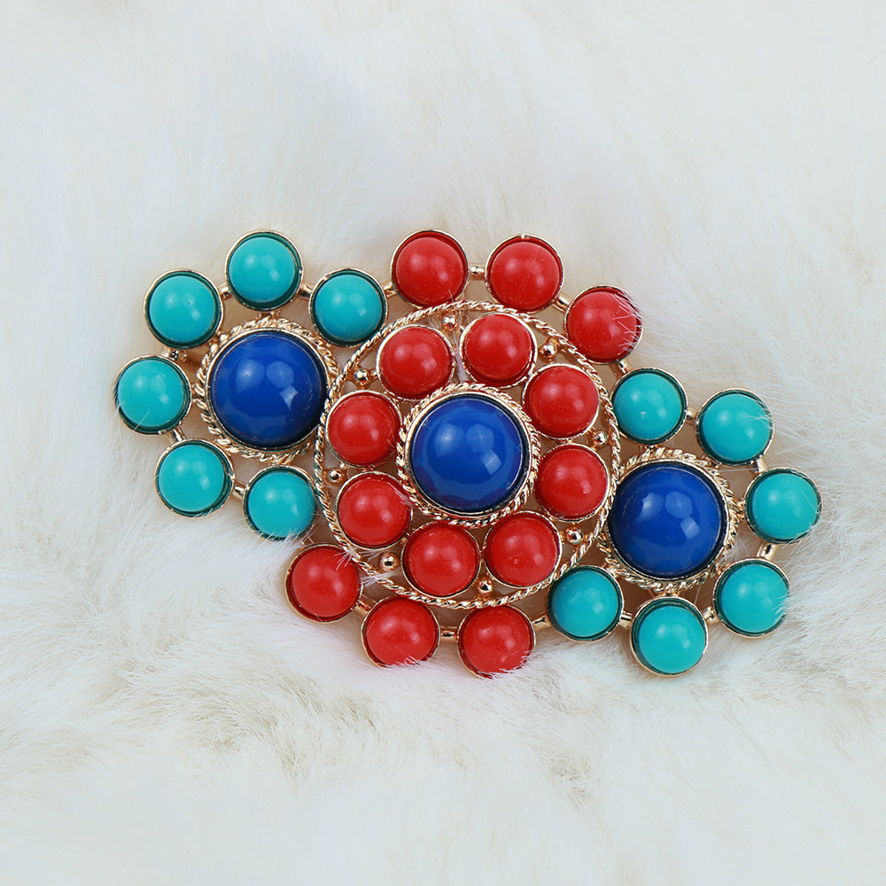 Unique Ethnic Style Lotus Flower Brooch with Irregular Shape - Stylish Accessory for Jackets, Dresses, Hats - Perfect for Fashion Coordination