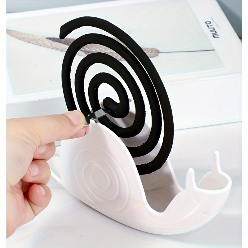 Unique whimsical snail-shaped incense holder made of fireproof and heat-resistant iron, perfect for home decor and spring celebrations. Easy to clean design ideal for St. Patrick's Day and Easter.