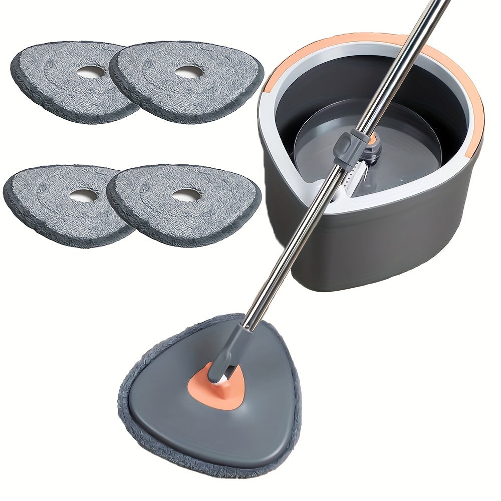 Get the Teardrop Mop and Bucket Set featuring a Rotatable Flat Mop equipped with a Self-Wringing System. This versatile set enables dual-use for both wet and dry floor cleaning. Made from durable Stainless Steel and Plastic Material, it is perfect for