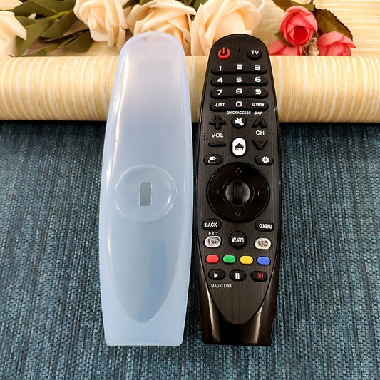 Long-lasting silicone TV remote control case with soft protective cover, anti-drop feature, high-definition transparent design, fits most universal remotes.