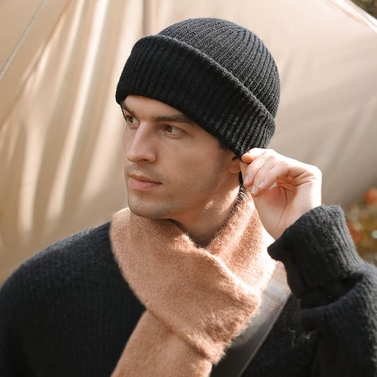 Stay warm this winter in style with this men's balaclava knit beanie hat, designed to protect your head from the cold and wind. A perfect gift choice for anyone in need of cozy headwear.