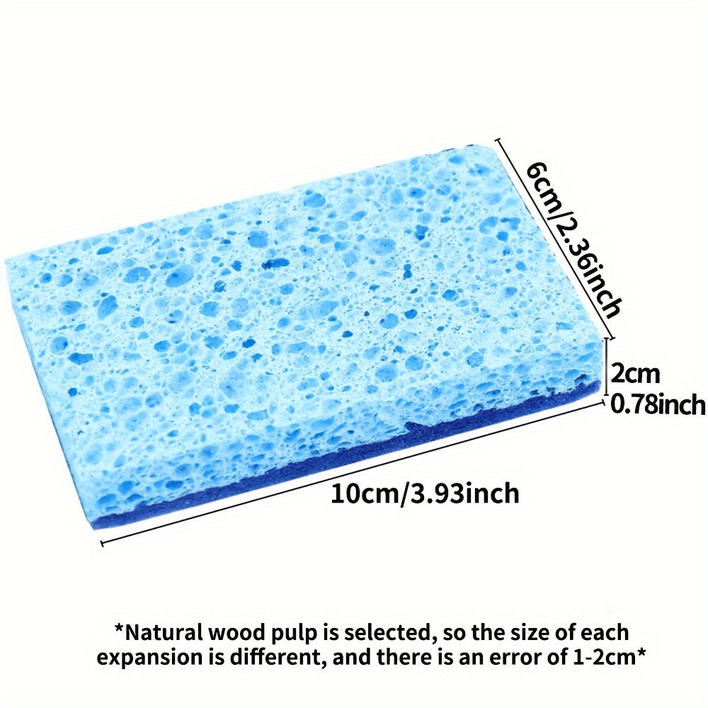 Pack of 7 or 13 Eco-Friendly Compressed Wood Pulp Dishwashing Sponges for Picnics - Durable and Sustainable - Powerful Stain Removal - Easy to Carry - Ideal for Cleaning Pots and Dishes in the Kitchen