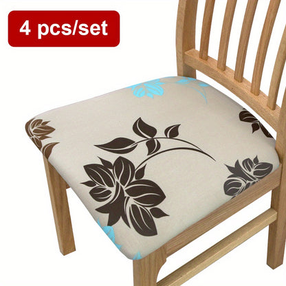 4/6 Elastic Chair Cushion Covers with Print