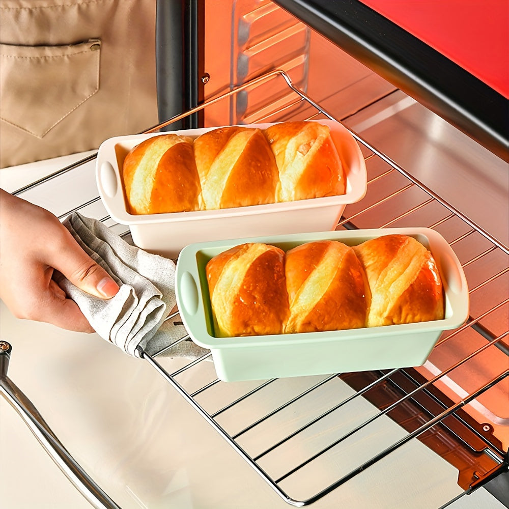 Silicone Loaf Pan Set - Includes 2 Non-Stick Easy Release Rectangle Cake Pans for Baking Bread. Flexible and BPA Free, these Silicone Molds are perfect for making Toast, Brownies, and Cakes.