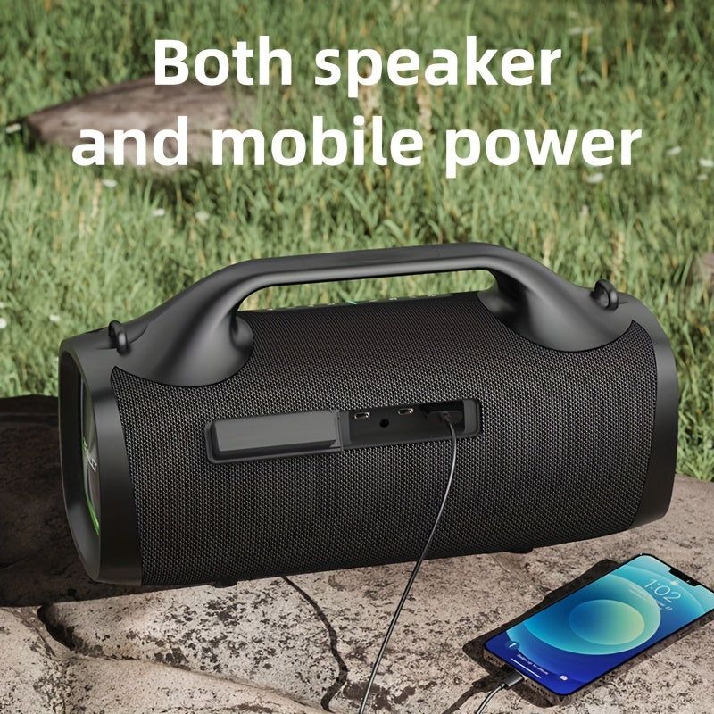 ZEALOT S79 100W Wireless Portable Speaker with 4 Speakers, supports TF Card/USB/AUX/TWS, connects with mobile devices and TVs, ideal for outdoor parties and home theaters.