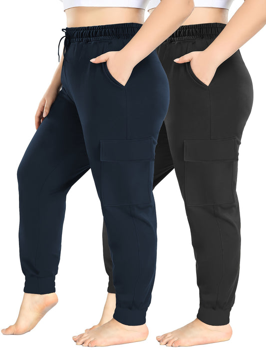 2 Plus Size Drawstring Pocket Work Pants from the New Spring/Summer Collection