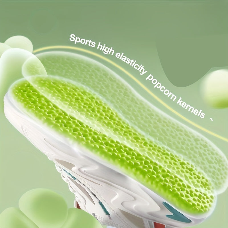 5 pairs of arch support insoles with advanced technology for comfort, breathability, and shock absorption.