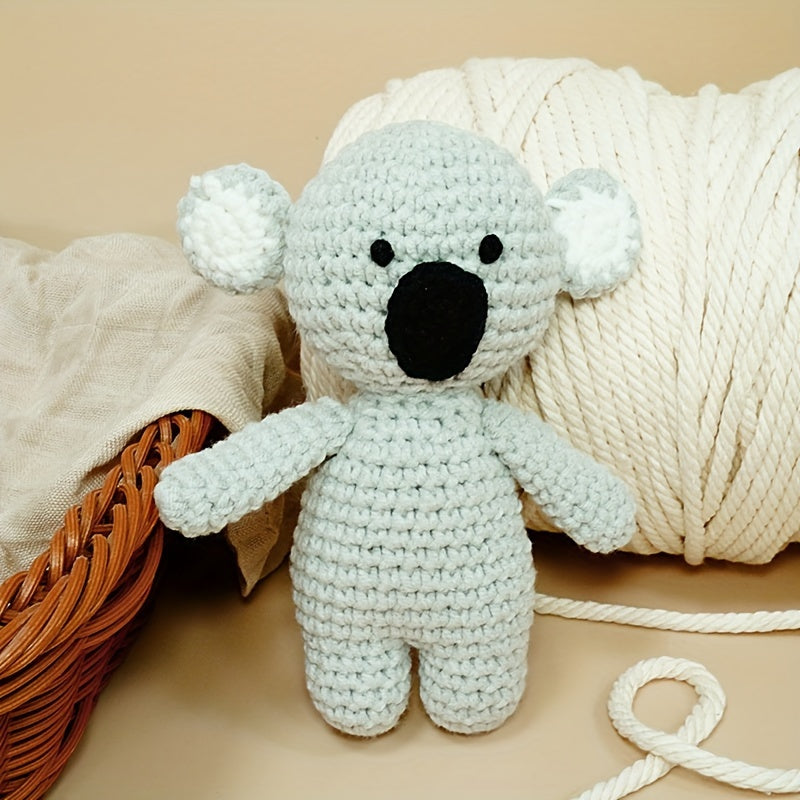 Unique handmade animal dolls for infants, including adorable options like a bear, a dog, and a koala to aid in their early development.