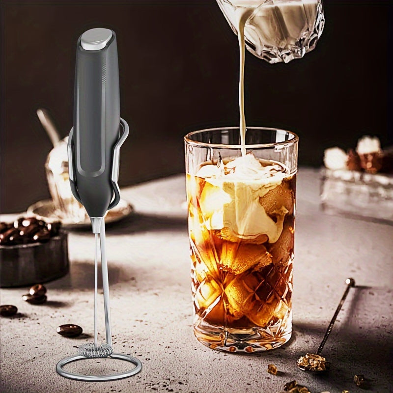 The CLITON Electric Milk Frother is a handheld, battery-powered foam maker perfect for creating coffee, cappuccinos, and lattes with ease. Ideal for latte art and use in the kitchen, this wireless frother is powered by AA batteries.