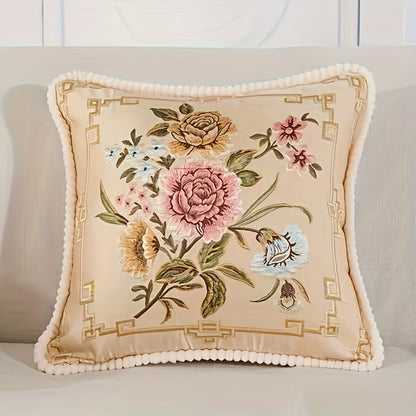 High-precision chenille European pillow case featuring jacquard embroidery, suitable for various settings, ideal for home decoration.