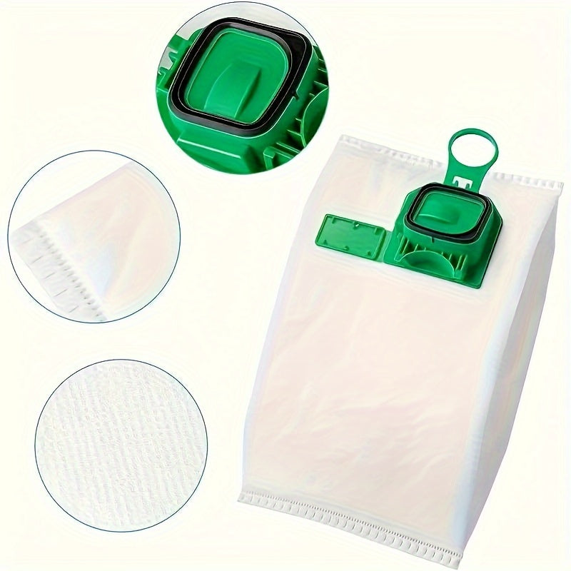 Large capacity 7-pack of high-efficiency dust bags designed for VK150/FP140/FP150 vacuum cleaners. These bags offer superior filtration, come with a plastic floor attachment, and are compatible with a variety of vacuum cleaner and floor care accessories.