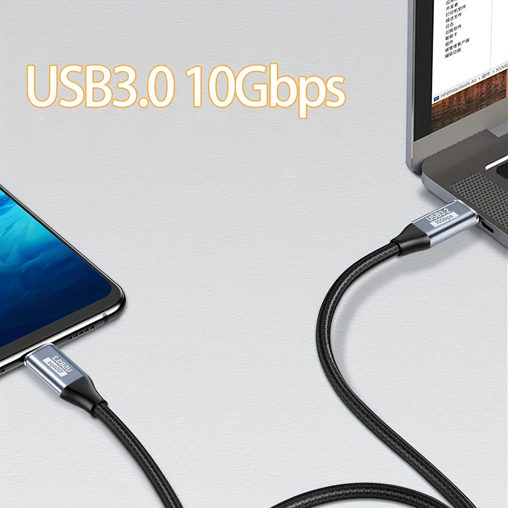 8K 60Hz USB-C video cable with 100W power delivery, suitable for laptops.