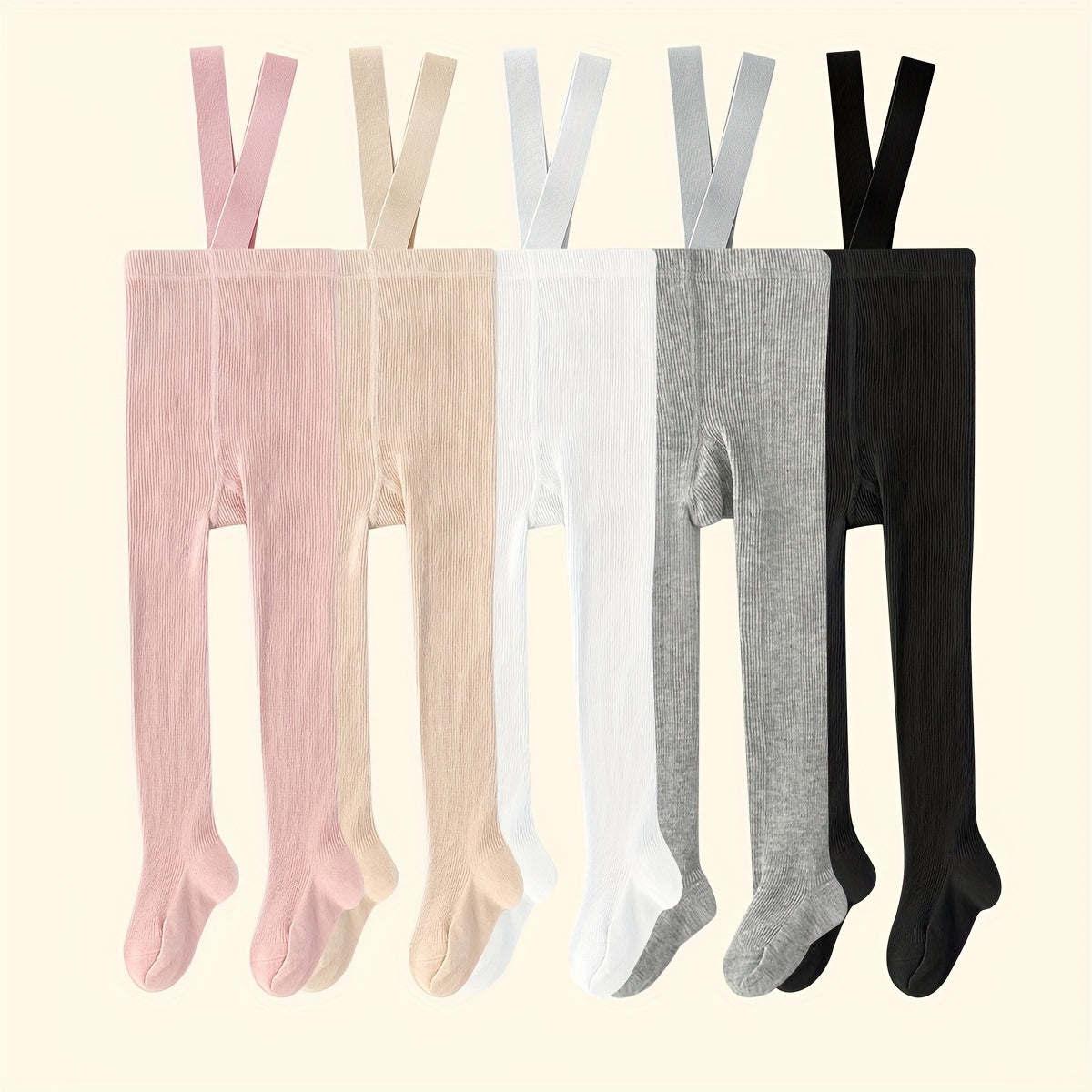 Cute and comfy solid color pantyhose with belt for baby girls, a creative gift for all seasons.