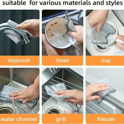 Miracle Cleaning Cloth sets available in 8pcs, 12pcs, and 16pcs sizes. Ultra-durable mesh ultrafine fiber for dry and wet cleaning. Ideal for tableware, metal surfaces, etc. Anti-stain