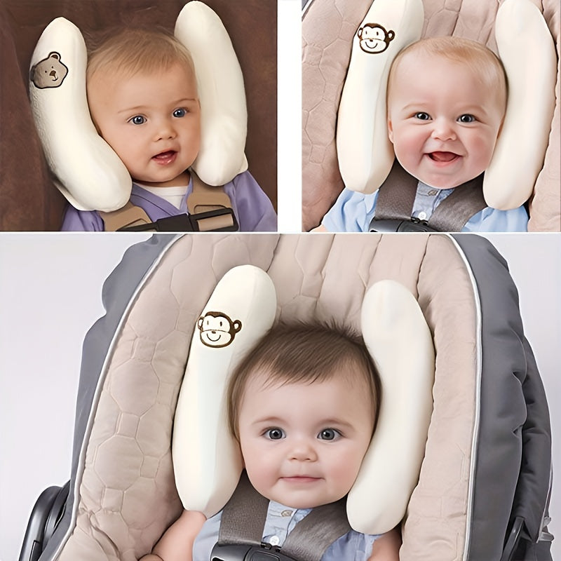 Soft Banana-Shaped Neck Pillow Designed for Baby's Comfort - Ideal for Use in Strollers and Car Seats, Great Gift for Christmas or Halloween