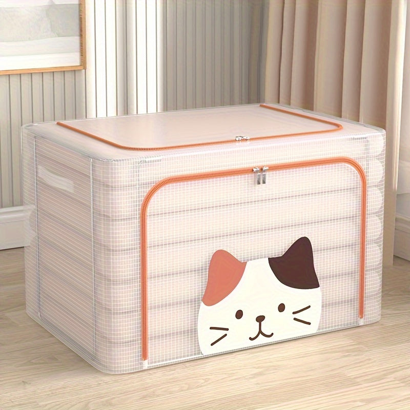 Classic Style PVC Storage Box, Rectangular Shape, Waterproof and Durable, Stackable and Foldable with Space-Saving Design. Perfect for Closet Organization and Multipurpose Home & Kitchen Organizer, Ideal for Under-Bed Storage. 24L/66L Size.