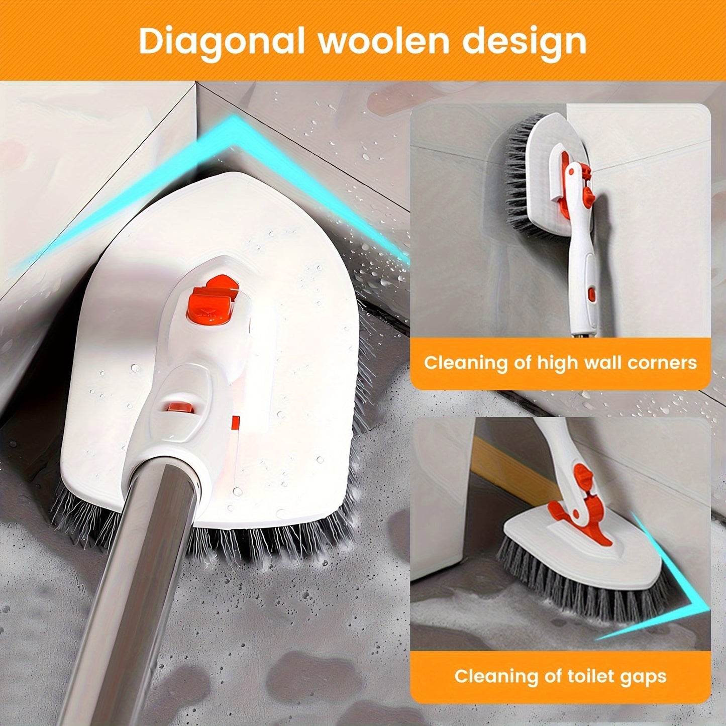 The Ultimate Cleaning Essentials Kit includes 10 pieces: 5 Extendable Rods, a Sturdy Hard Bristle Brush, a Microfiber Cloth, a Base Plate, 2 Scouring Pads, and a Water Squeegee. Perfect for efficient cleaning in the bathroom, kitchen, and on floors.