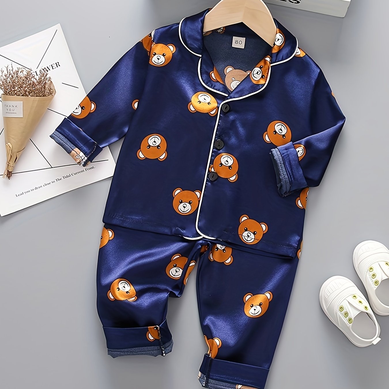 Bear Head Long-Sleeve Cartoon Set