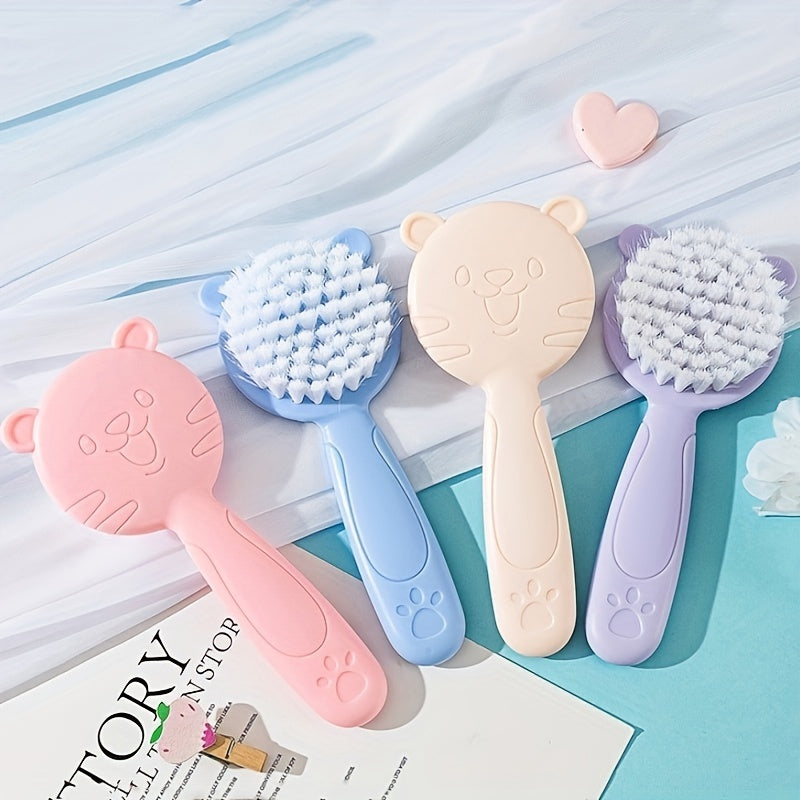 Set of Gentle Scalp Massage Comb with Soft Rubber and Hair Brush - Perfect for Boys and Girls