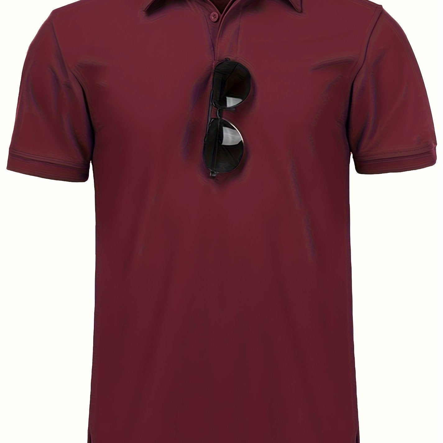 Stylish plus size men's solid color golf shirts, casual and breathable for big and tall men.