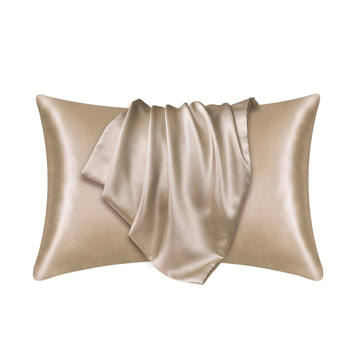 Two pieces of satin pillowcases available in solid colors perfect for the living room or bedroom. Pillow inserts are not included.