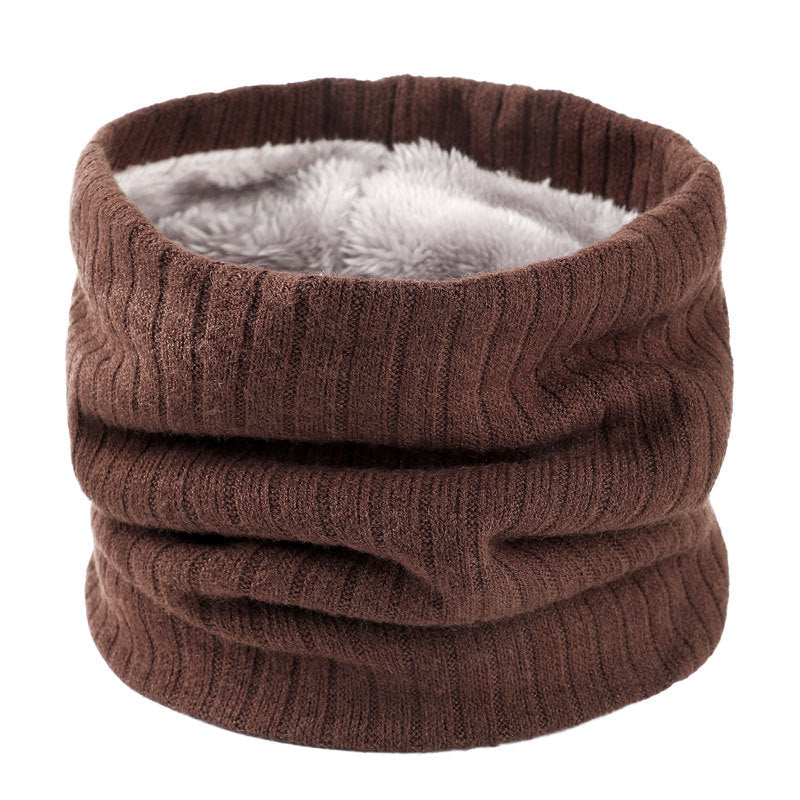 Thickened Solid Color Striped Neck Warmer for Men, Perfect Gift Idea for Winter