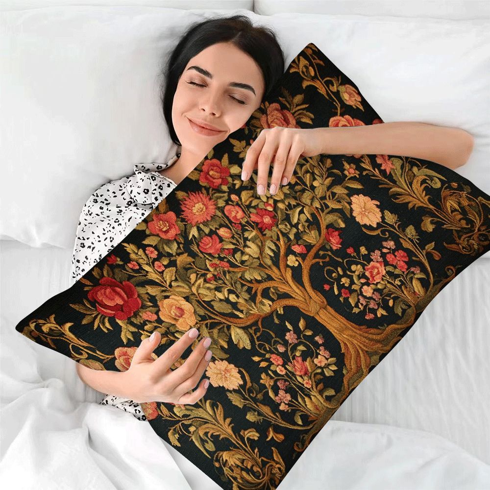 Bring a touch of nature into your home with our Tree of Life decorative pillow cover. Made from soft velvet, this 50.8x30.48cm cover features a convenient zip closure and is machine washable for easy care. Perfect for adding a cozy touch to your living