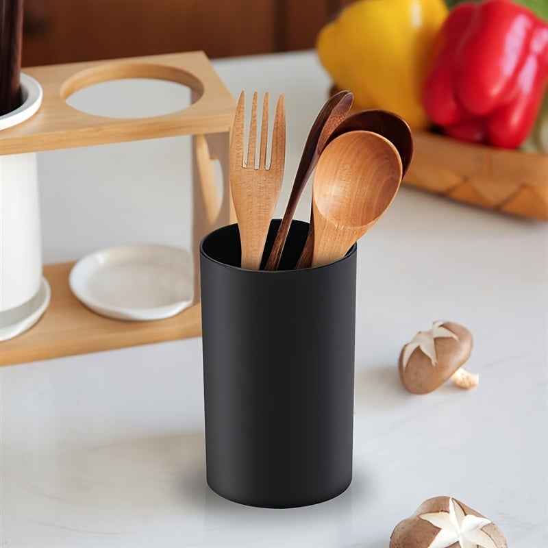 Stylish Plastic Utensil Crocks - kitchenware storage bucket for cooking utensils, chopsticks, and more - easy to clean and convenient.