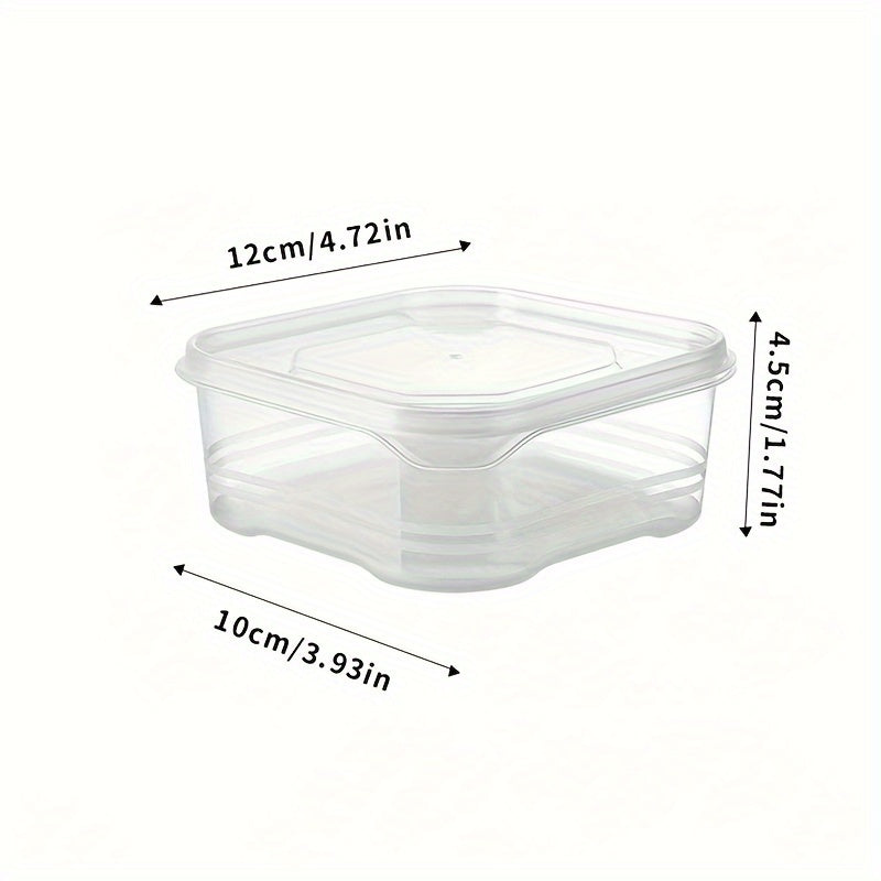 Refrigerator storage box for vegetables, fruits, jelly, meat, and various ingredients. This box helps to keep your food fresh and can be used in the microwave.