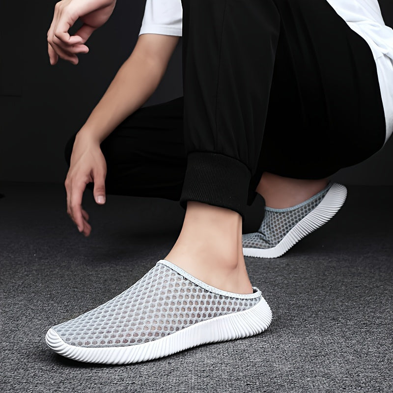 Men's Slip On Woven Slippers for Summer Outdoor Walking